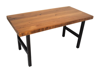 Reclaimed Wood Table with H-Leg Base