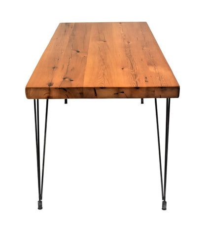 Reclaimed Wood Table with Leveling Hairpin Legs