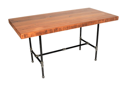 Reclaimed Wood Table with Black Pipe Leg Base