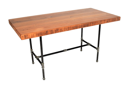 Reclaimed Wood Table with Black Pipe Leg Base