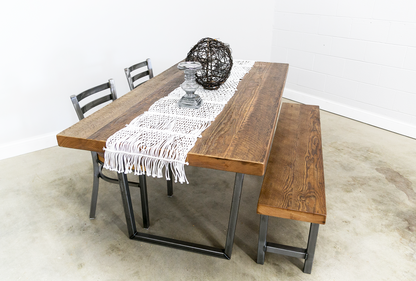 Modern Reclaimed Wood Table w/ Brooklyn Leg Base