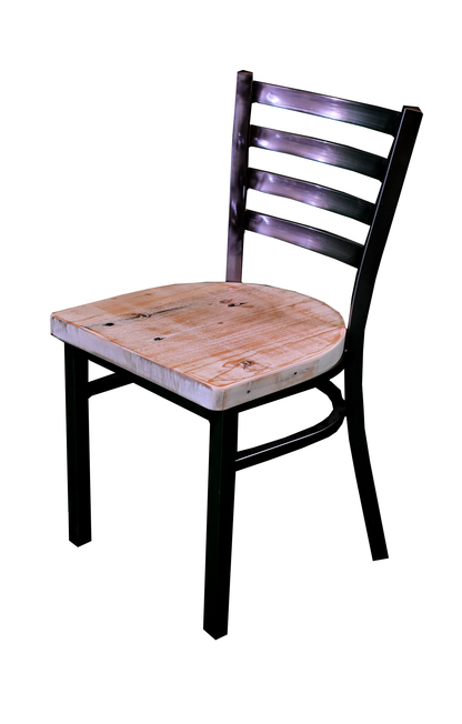 18 Inch Ladder Back Dining Chair (Matte Black)