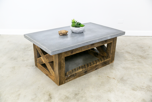 Coffee Table with Concrete Top