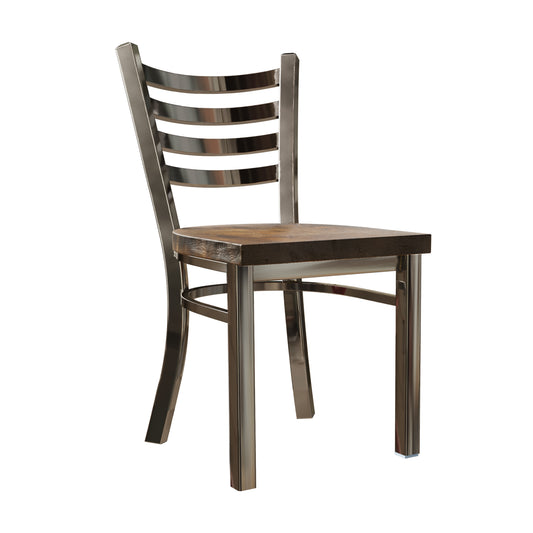 18 Inch Ladder Back Dining Chair (Gun Metal)