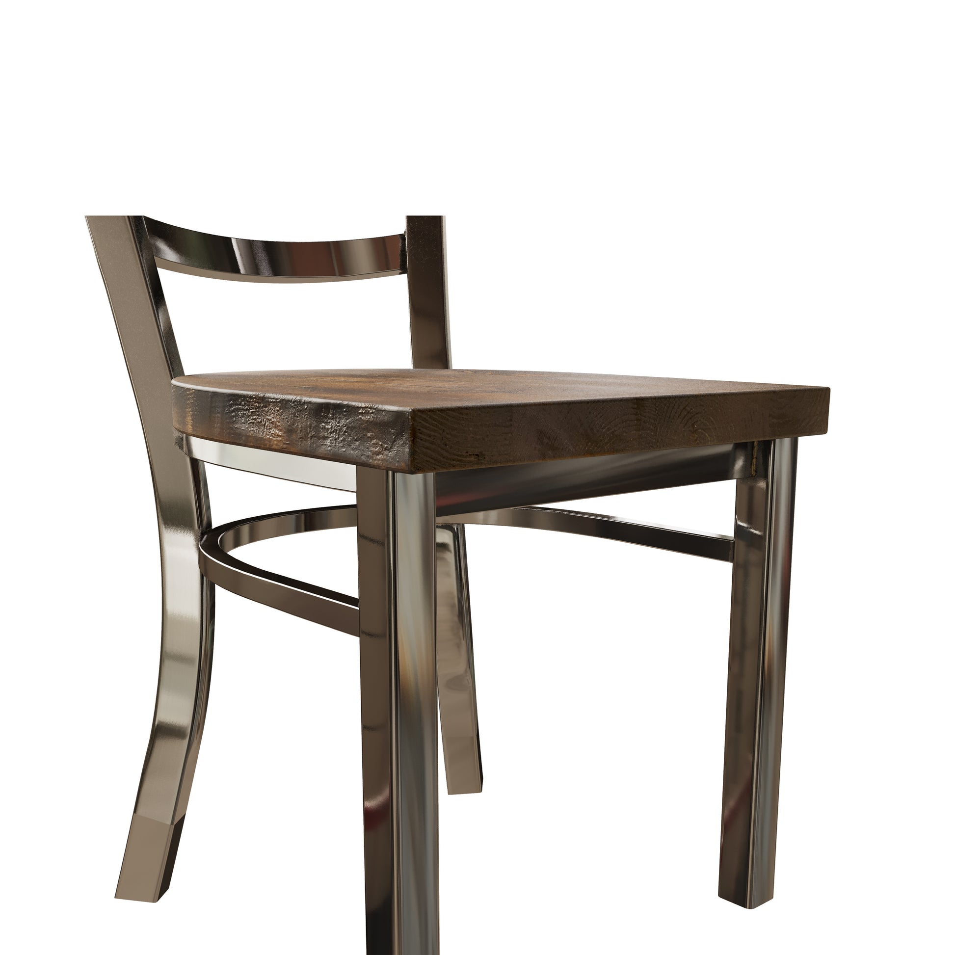 18 Inch Ladder Back Dining Chair (Gun Metal)