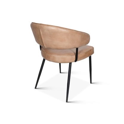 Essex 23" Dover Armchair - Antique Ivory Leather