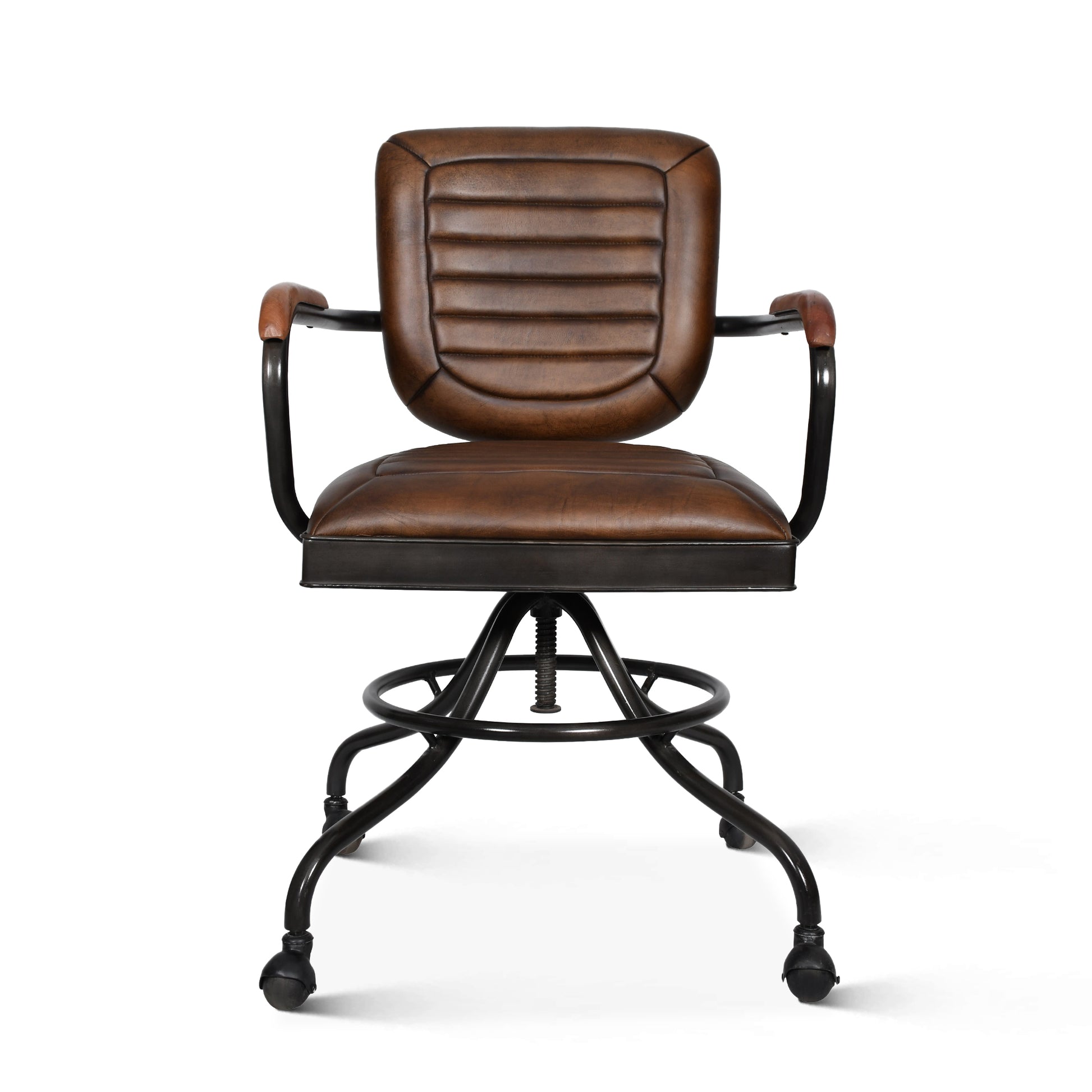 Essex 24" Oden Desk Chair Antique Whiskey - Top Grain Leather
