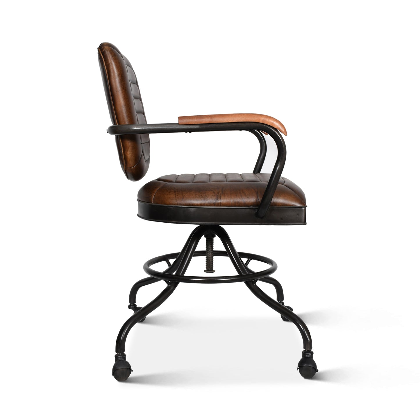 Essex 24" Oden Desk Chair Antique Whiskey - Top Grain Leather