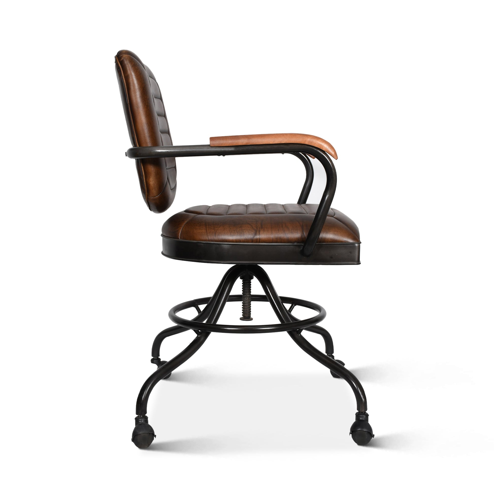 Essex 24" Oden Desk Chair Antique Whiskey - Top Grain Leather