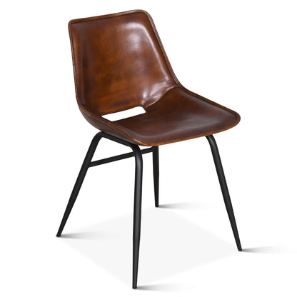 Essex Dining Chair - Hand Washed Chestnut Brown
