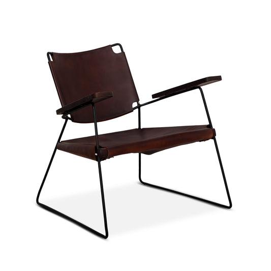 New York Cordovan Leather Arm Chair