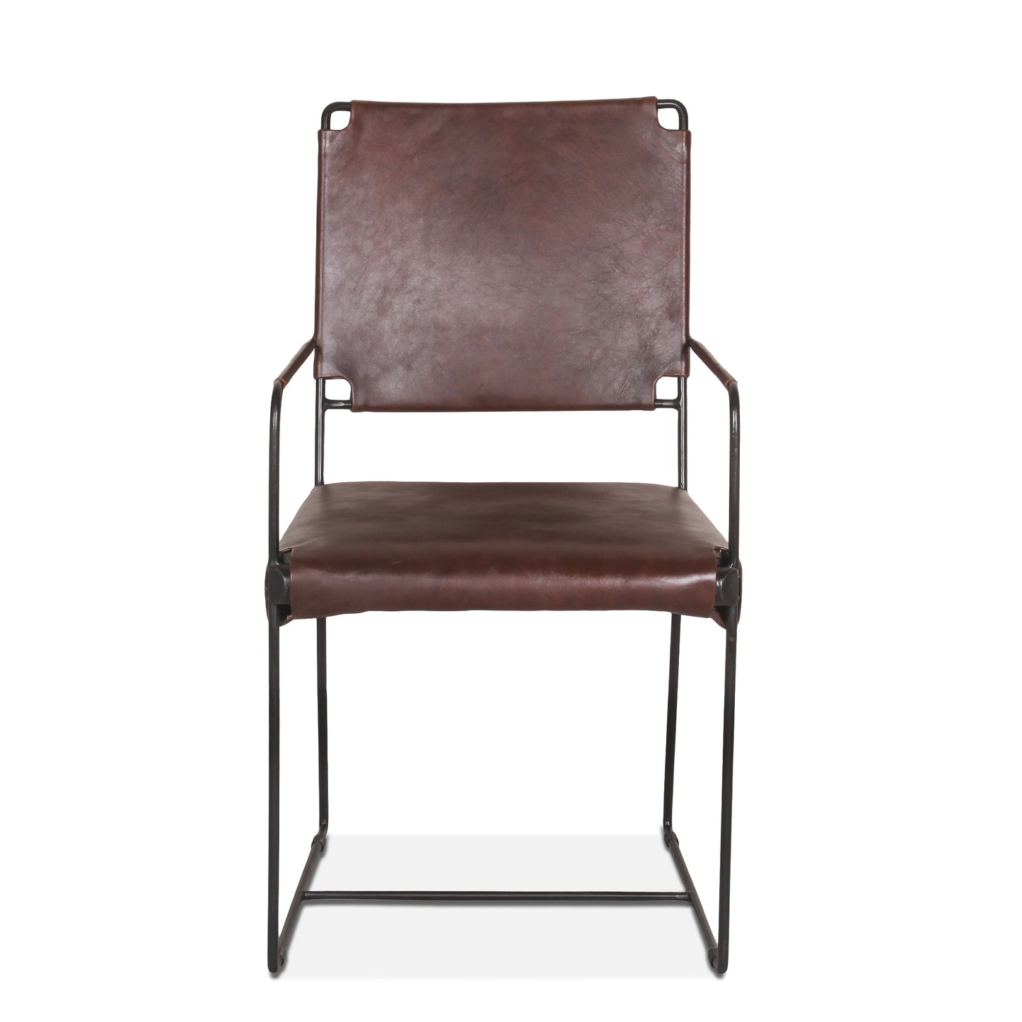 New York Arm Dining Chair - Chocolate Leather