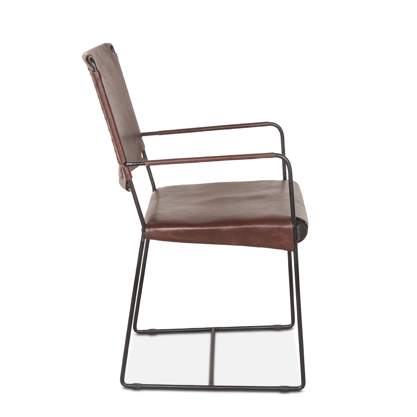 New York Arm Dining Chair - Chocolate Leather