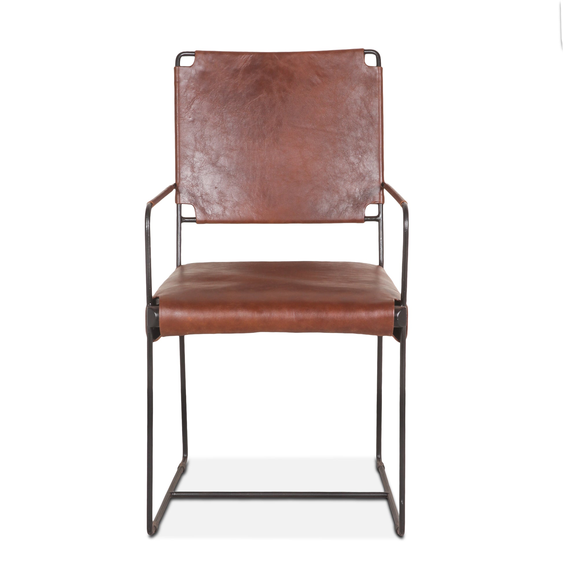 New York Arm Dining Chair - Tobacco Leather