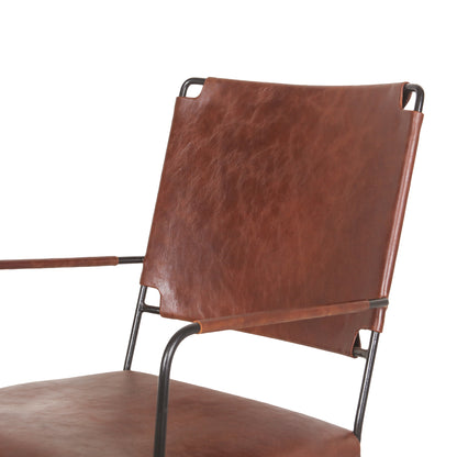 New York Arm Dining Chair - Tobacco Leather