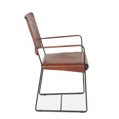 New York Arm Dining Chair - Tobacco Leather