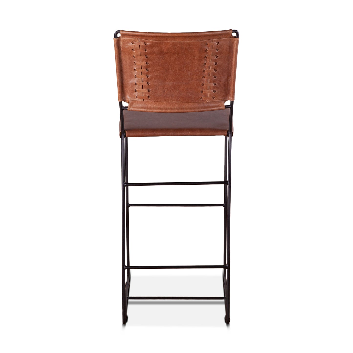 New York Leather Bar Chair - Cognac Leather