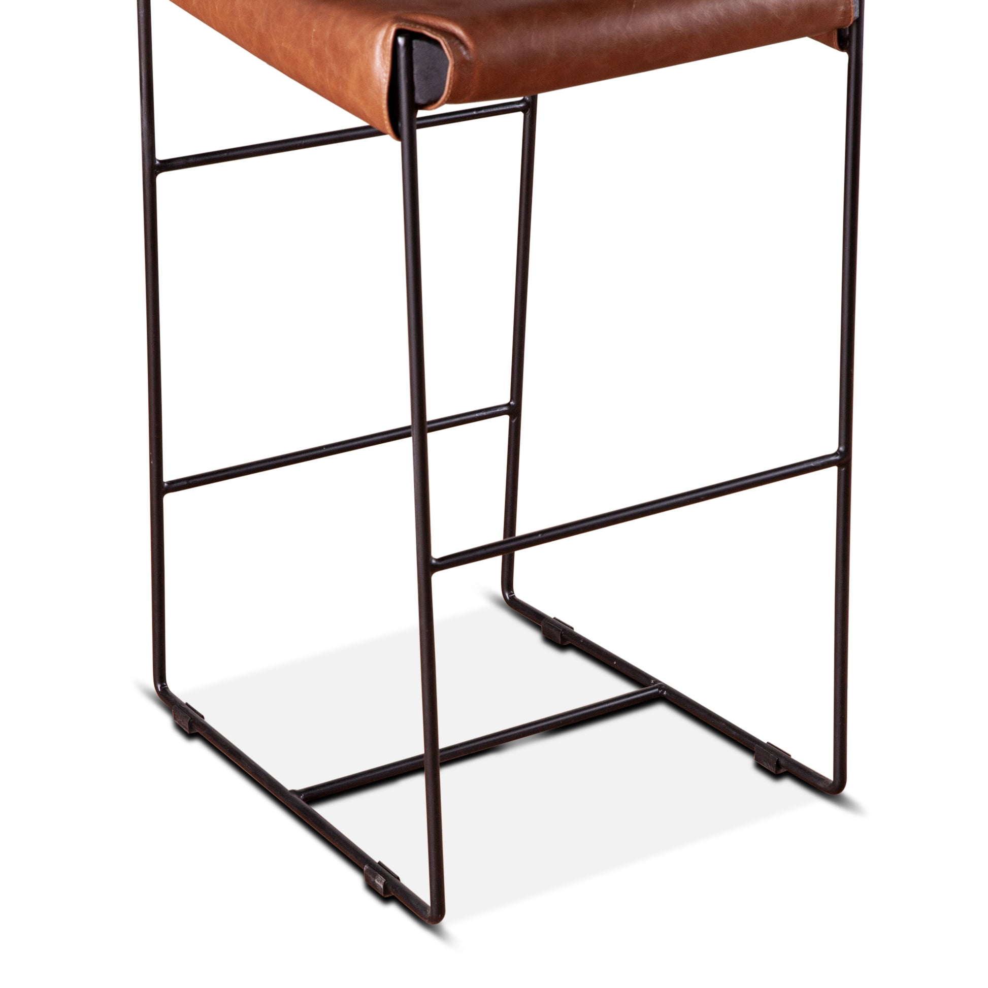 New York Leather Bar Chair - Cognac Leather