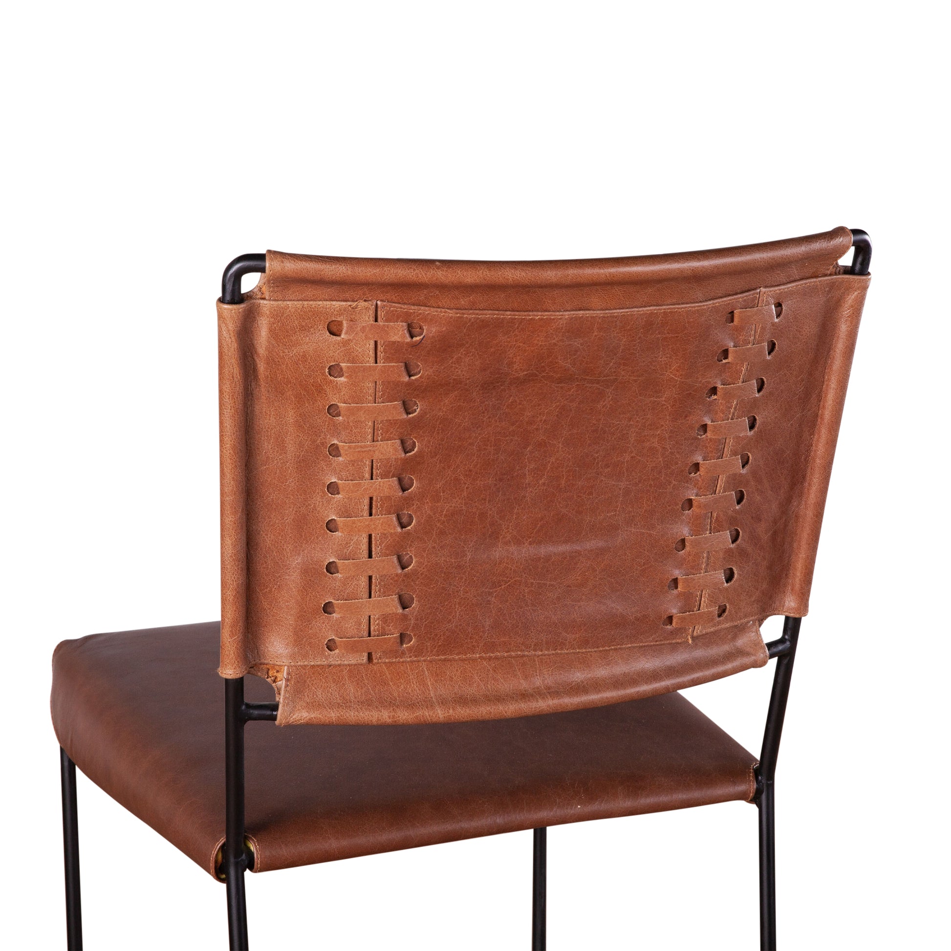 New York Leather Bar Chair - Cognac Leather