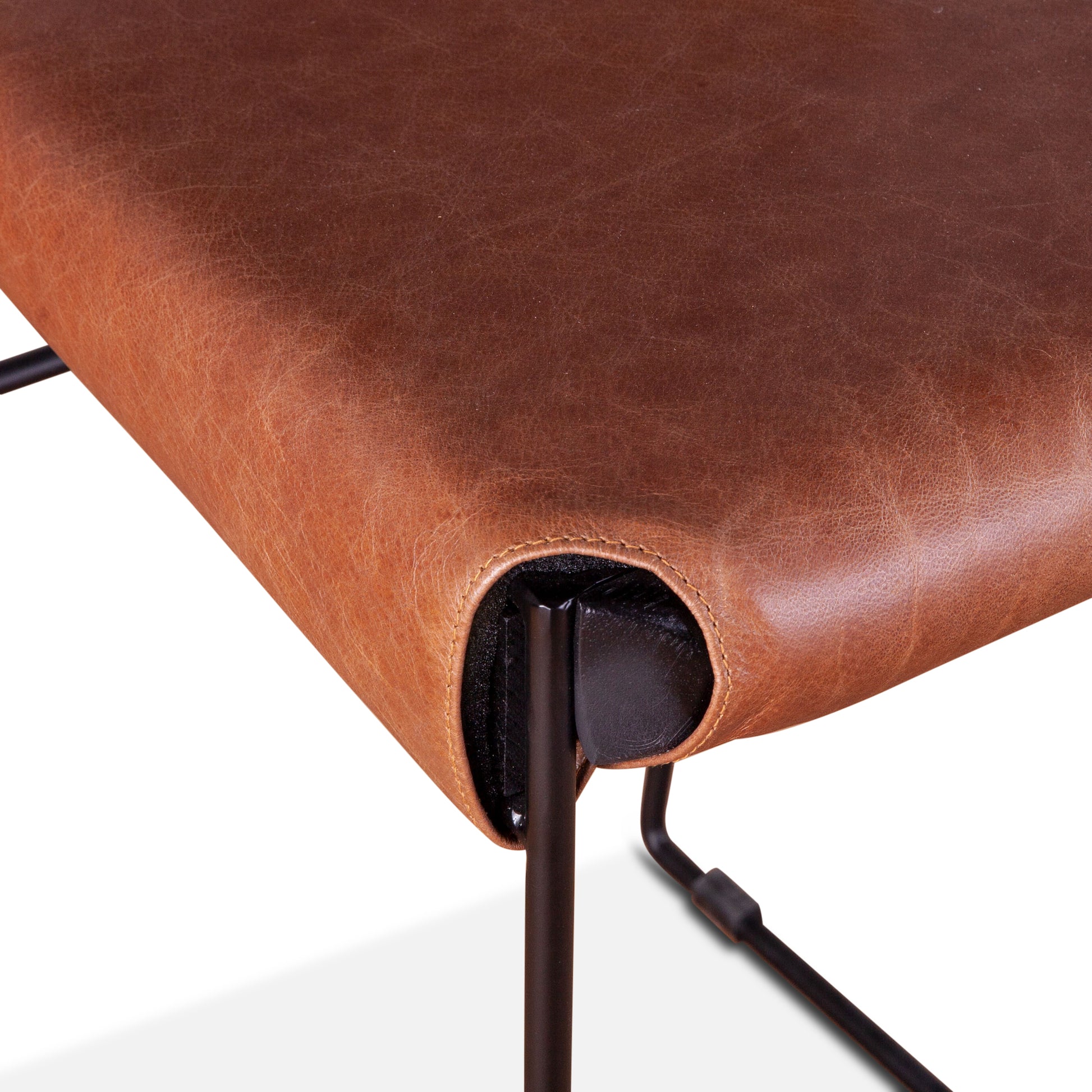 New York Leather Counter Chair - Cognac Leather