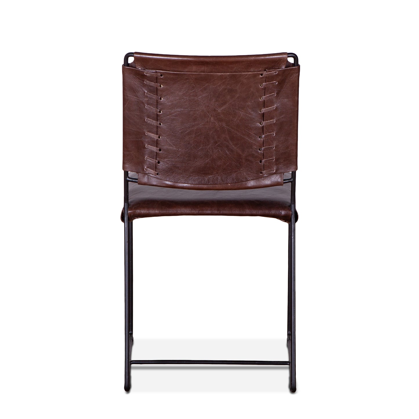 New York Leather Dining Chair - Chocolate Brown Leather