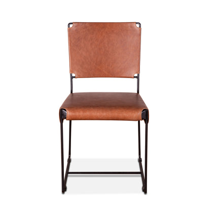 New York Leather Dining Chair - Cognac Leather