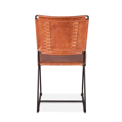 New York Leather Dining Chair - Cognac Leather