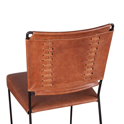 New York Leather Dining Chair - Cognac Leather