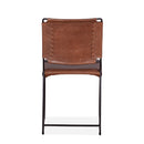 New York Leather Dining Chair - Tobacco Brown