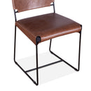 New York Leather Dining Chair - Tobacco Brown