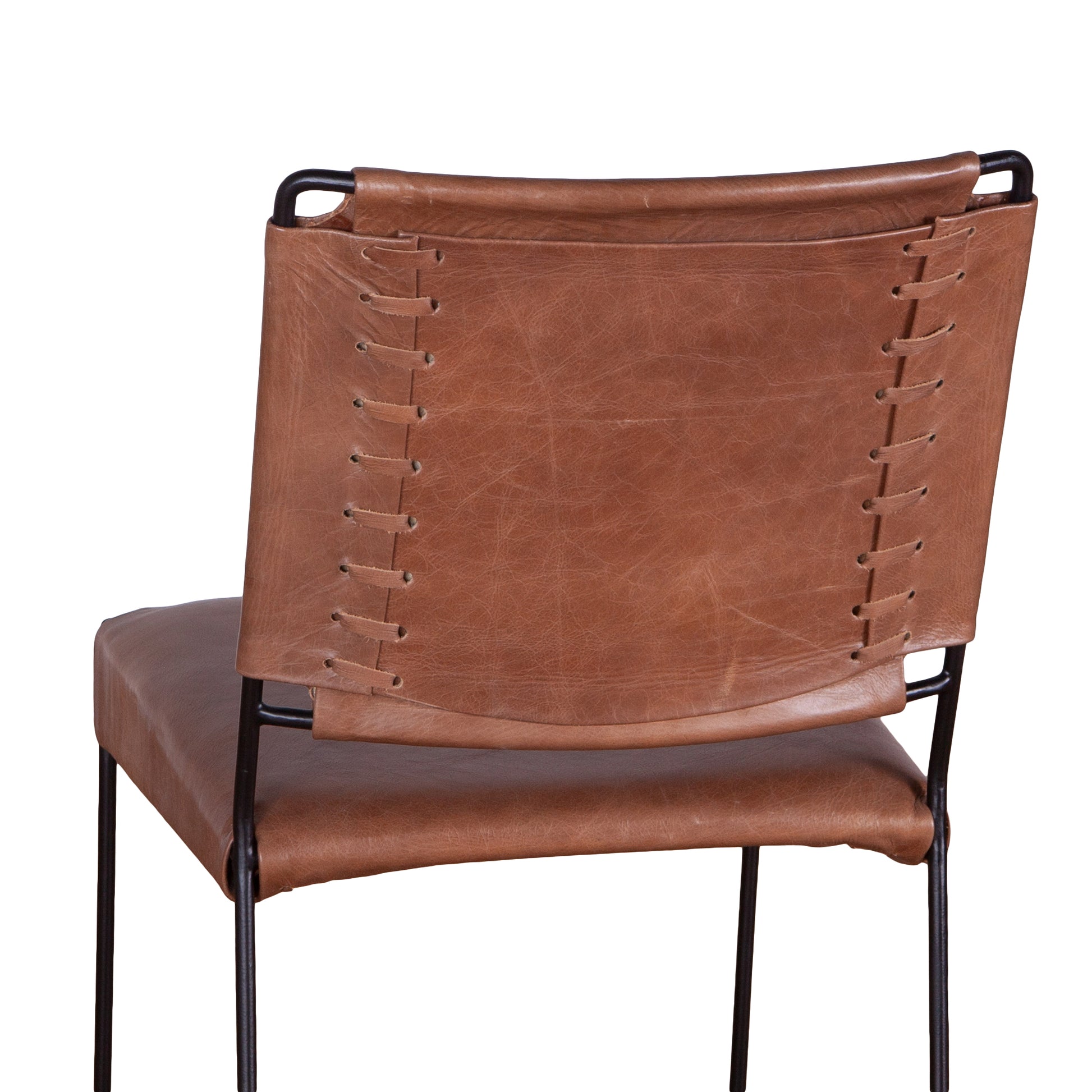 New York Leather Dining Chair - Tobacco Brown