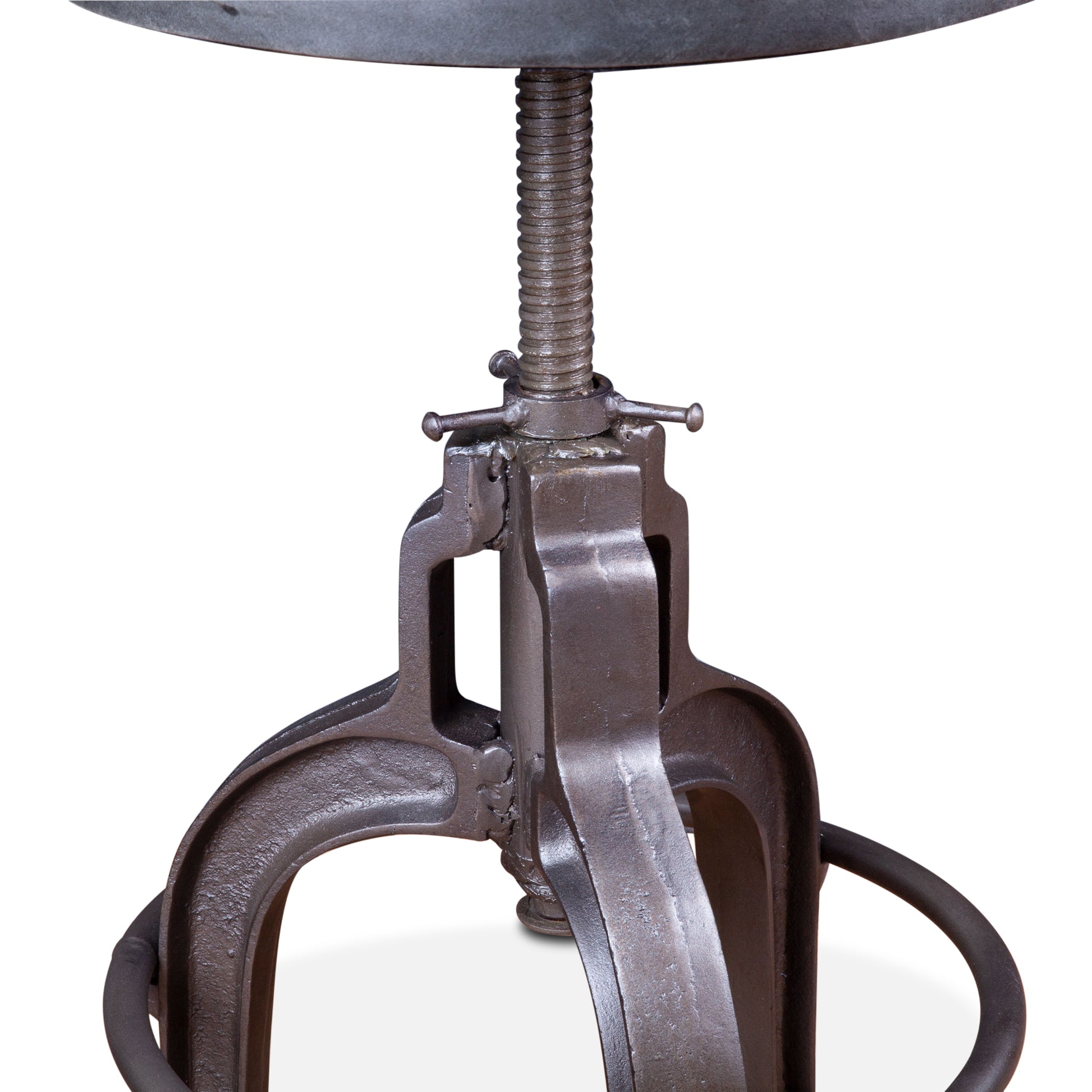 Wellington 13" Top-Grain Black Leather Adjustable Stool