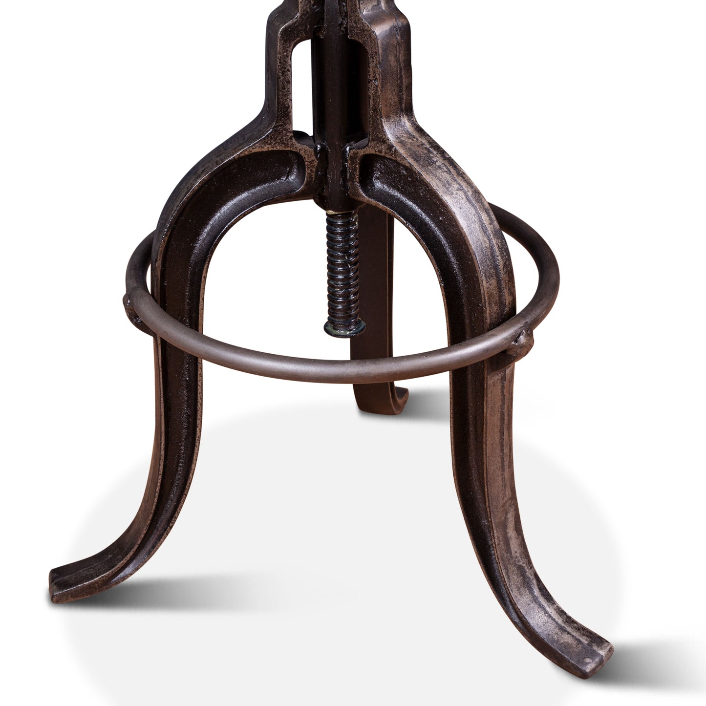 Wellington 13" Top-Grain Brown Leather Adjustable Stool