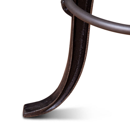 Wellington 13" Top-Grain Brown Leather Adjustable Stool