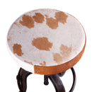 Wellington 13" Cowhide Top-Grain Leather Adjustable Stool