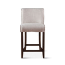 Buddy 20" Counter Chair with White Linen and Dark Legs