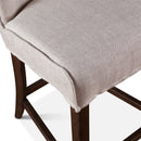 Buddy 20" Counter Chair with White Linen and Dark Legs