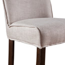 Buddy 20" Counter Chair with White Linen and Dark Legs