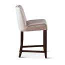 Buddy 20" Counter Chair with White Linen and Dark Legs