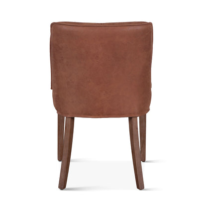 Buddy 20" Tan Leather Dining Chair Natural Legs