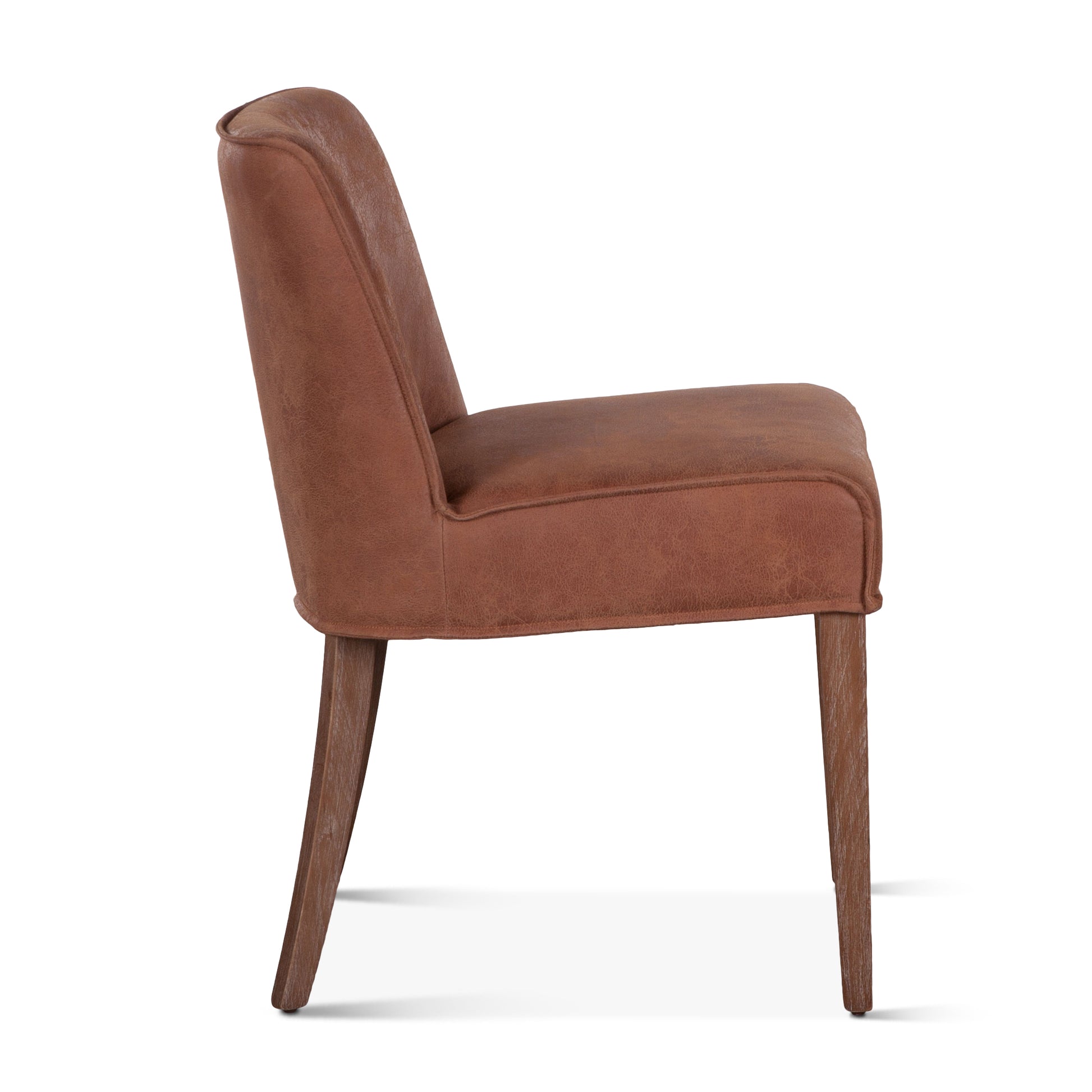 Buddy 20" Tan Leather Dining Chair Natural Legs