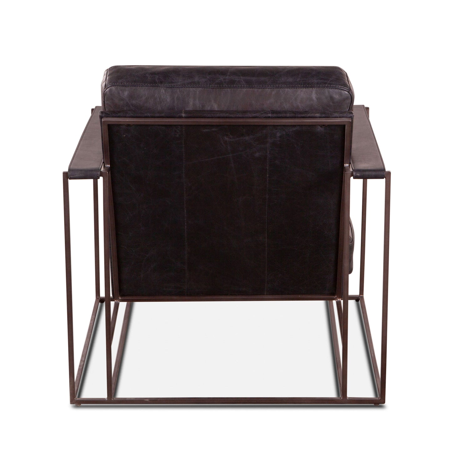 Bogart 30" Ebony Black Leather Arm Chair