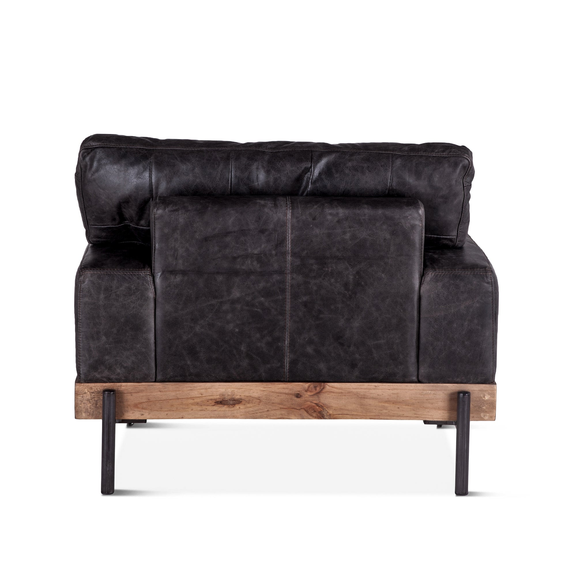 Portofino Leather Arm Chair - Moroccan Black