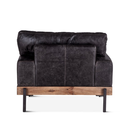 Portofino Leather Arm Chair - Moroccan Black