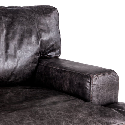 Portofino Leather Arm Chair - Moroccan Black