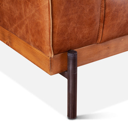 Portofino 42" Cognac Leather Arm Chair