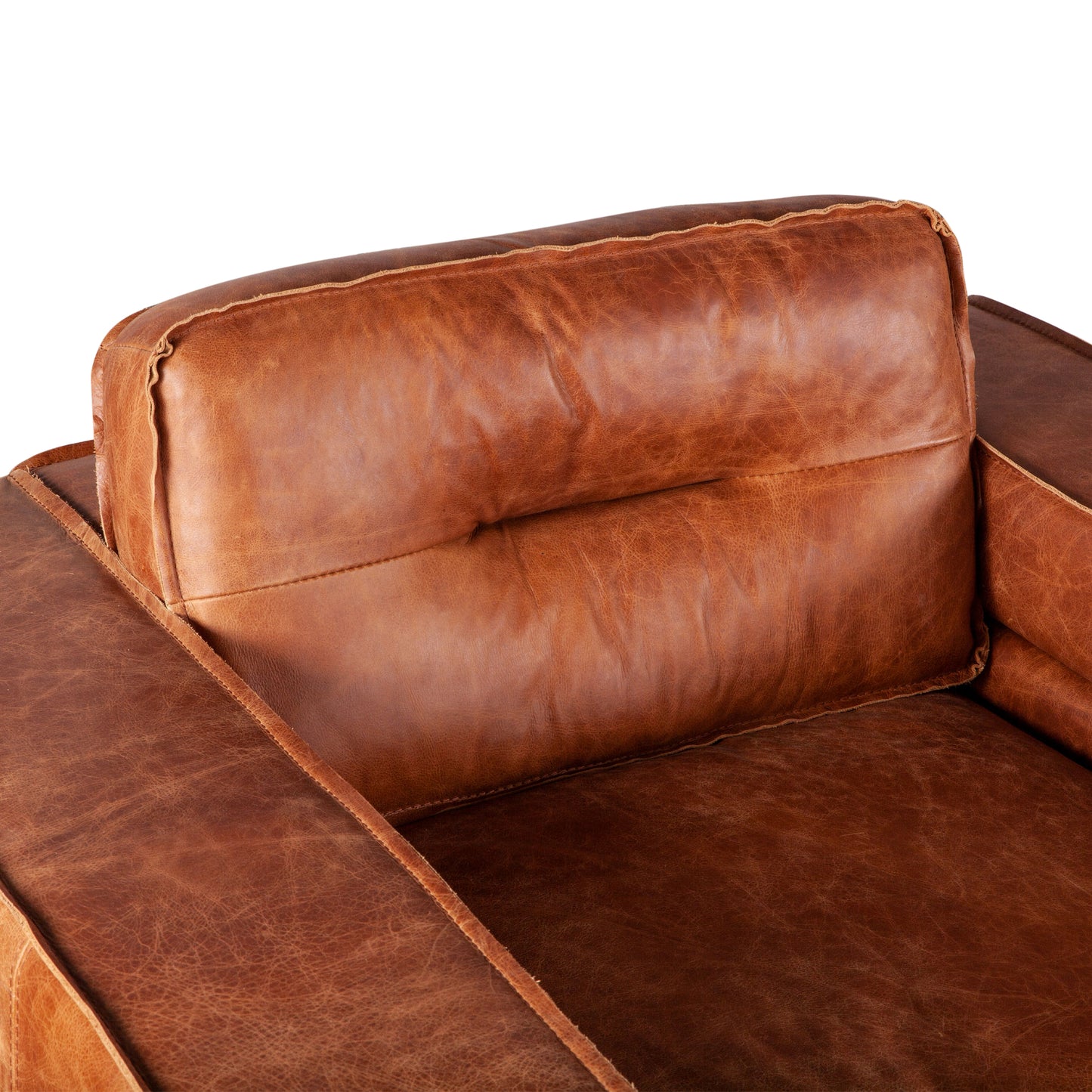 Portofino 42" Cognac Leather Arm Chair