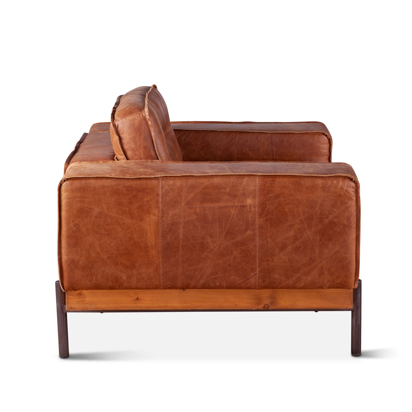 Portofino 42" Cognac Leather Arm Chair