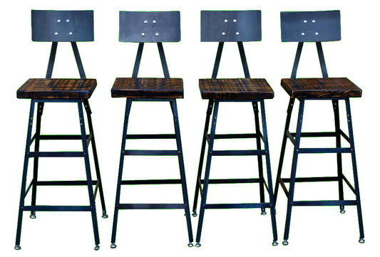 Vintage Industrial Chair/ Stool (Set of 4)