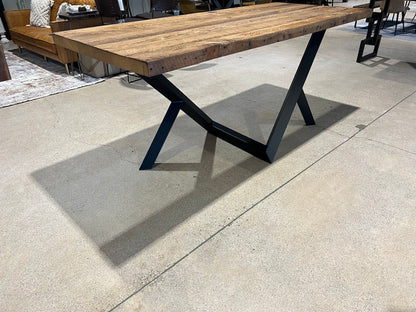 Reclaimed Wood Z Base Table